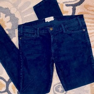 Current Elliot blue corduroy Skinny Jeans
